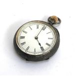 An engine turned silver ladies fob watch, Birmingham 1886, 38mm diameter