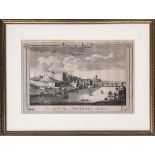 After Hulett, 18th century engraving, 'View of the City of Chester, in Cheshire', 21x33cm