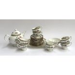 A Coalport 'Ming Rose' tea set, 22 pieces