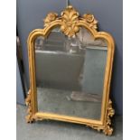 A modern giltwood mirror with acanthus cresting, 82cmW 106cmH