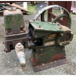 A vintage belt drive water pump