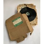 A box of 10" vinyl 78s to include various foxtrots and artists such as Gracie Fields, Spike Jones,
