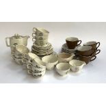 A Midwinter 'Lylecraft' part tea service; together with one other Midwinter part tea set