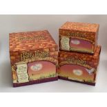 Three Royal Doulton Harry Potter figurines: 'Harry's 11th Birthday', 'The Friendship Begins', and '