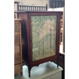 A mahogany glazed side cabinet (gallery af), 58x92cmH