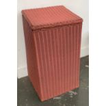 A Lloyd Loom style laundry basket, 30x30x54