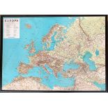 A raised relief map of Europe (af), 90x65cm; together with one other of the UK 65x75cm