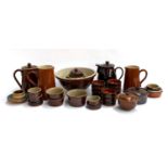 A quantity of brown Denby and other stoneware, approx. 30 pieces, to include mixing bowl, jugs,