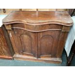 A 19th century Victorian mahogany sideboard, formally a chiffonier, serpentine front with single