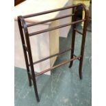 A mahogany towel rail, 60cmW