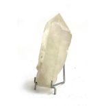 A large quartz crystal with metal stand, approx. 22cmH