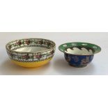 Two Wedgwood bowls, one with Geisha design, 18.5cmD, and one with floral design, 22cmD