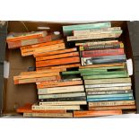 A mixed box of Penguin paperbacks, to include Hemingway, F. Scott Fitzgerald, D.H Lawrence, Jack