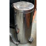 A Brabantia stainless steel pedal bin, 66cmH