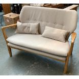 An Ercol style lovers settle, 114cmW