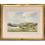 Cyril Victor Parker (1897-1984), watercolour, 'Cuckmere Valley', 24.5x38cm