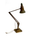 A Herbert Terry anglepoise lamp, with square stepped base