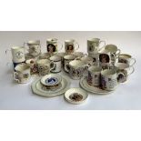 A collection of commemorative ware, mostly mugs, to include Princess Diana, Princess Margaret, Queen