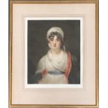 A colour mezzotint after Thomas Lawrence, 'Mrs Siddons nee Kemble', 45x37cm; together with a