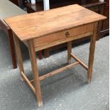 A 19th century pine desk/side table, 73x43x70cm