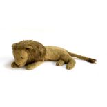 A vintage stuffed lion toy, approx. 50cmL