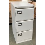 A triumph three drawer filing cabinet, 47x62x102cmH