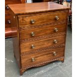 A mahogany side cabinet, disguised as a chest of drawers, 62x43x75cmH