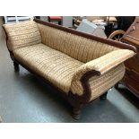 A mahogany framed Irish sofa, approx. 205cmW