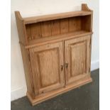 A pine wall hanging spice cupboard, 60cmW
