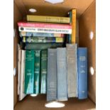 A box of books on Antiques, Ceramics, Grandfather Clocks & Furniture, etc.