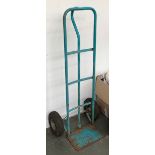 An extra tall sack truck with inflatable tyres, 130cmH