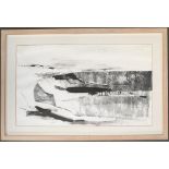 Contemporary British, Jo Gibson, 'Beach', monoprint, initialled in pencil, 40x68cm; together with Jo