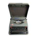 An Empire Aristocrat portable typewriter in hard case