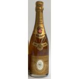 A bottle of boxed Cristal Louis Roederer champagne, 1982