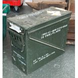 A military ammunition box, 48x21x37cm