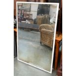 A large white framed mirror, 143x92cm