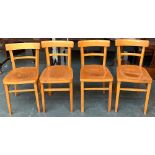 A set of four mid century kitchen chairs