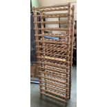 A 112 bottle wine rack, 196cmH