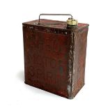 A vintage Shell Oil fuel can with brass Shell cap, 'Shell Motor Spirit'