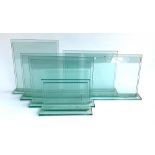 Six contemporary glass photograph frames