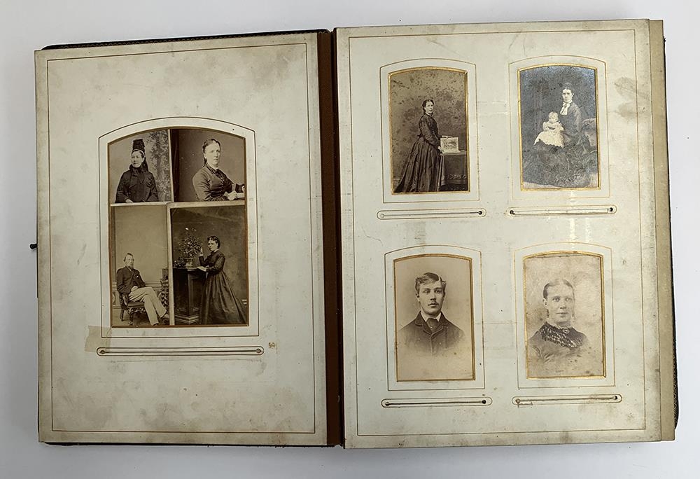 A late Victorian photograph album, containing approx. 110 photos - Image 3 of 8