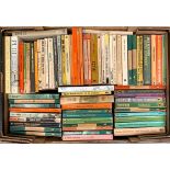 A mixed box of paperbacks, mostly Penguins, to include G.K Chesterton, James Thurber, Evelyn