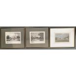 Robert Farren (1832-1912), a pair of drypoint etchings, 'Charous Ferry' and 'Grassy', each titled