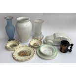 A mixed lot of ceramics to include Royal Doulton Bunnykins; Eximious alphabet bowl and plate;