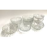 A quantity of various cut glass fruit bowls (8)