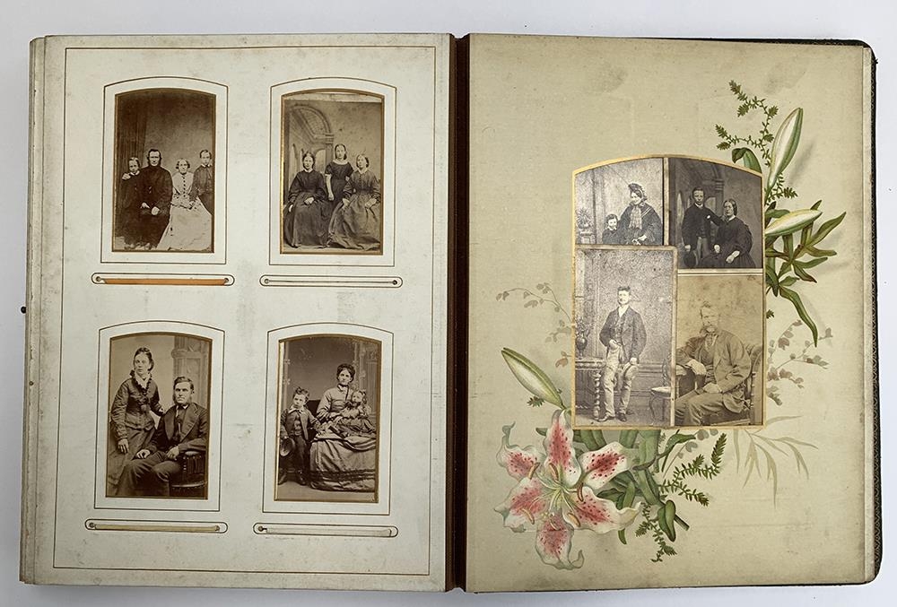 A late Victorian photograph album, containing approx. 110 photos - Image 6 of 8