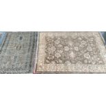 A Ziegler wool rug, 175x126cm; together with one other, 128x94cm