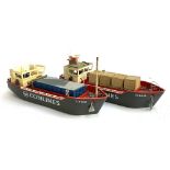 Two Playmobil Conline freight ships