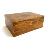 A 19th century mahogany writing box, 30cmW