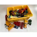 A mixed lot of toy vehicles, to include Matchbox, Corgi, Siku, Britains etc; together with a toy